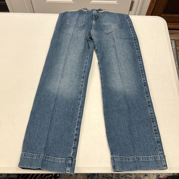NWT Michael Kors Kids Wide Leg Jeans with Chain - Picture 4 of 7